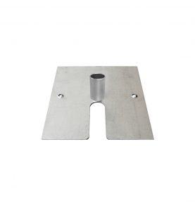 Pipe & Drape Baseplate — Heavy Duty Slip-Fit Base 18 x 18 — 18" × 18" Heavy Duty Baseplate — 33 lb — Black · 2 x 6" pin · Black Powder Coated