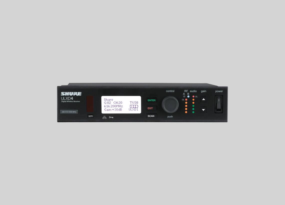 Shure ULX-D Wireless Receiver — ULXD4